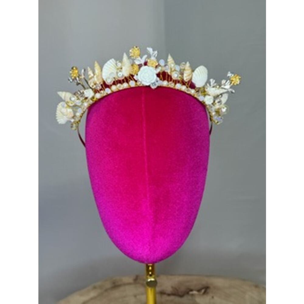 Mermaid Shell and Flower Crown - Boho Fantasy